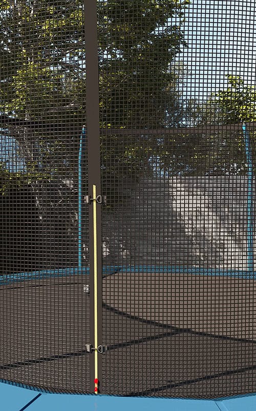 12ft Trampoline with Safety Enclosure Free Ladder Floor Mat & Socks – Blue / Blue