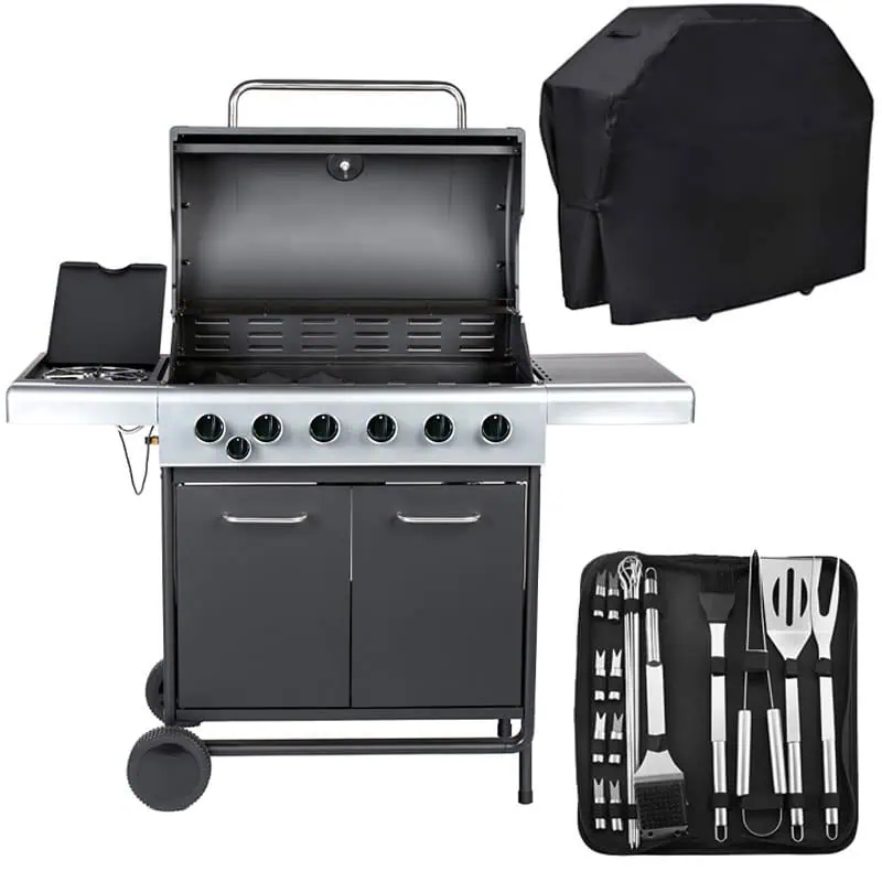 Embermann Prestige 6 Burner Gas Barbecue with Side Burner