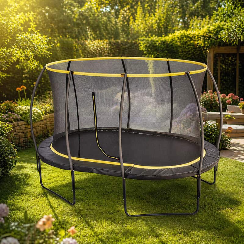 Orbit 7x10ft Oval Trampoline With Safety Enclosure