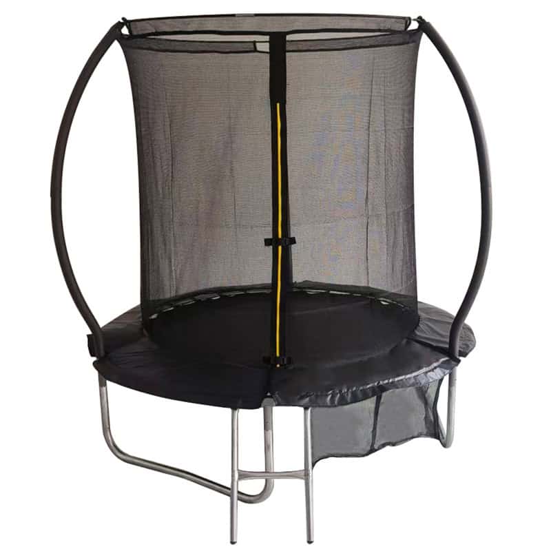 Big Air 6ft Trampoline & Safety Enclosure Free Shoe Tidy & Ladder – Black