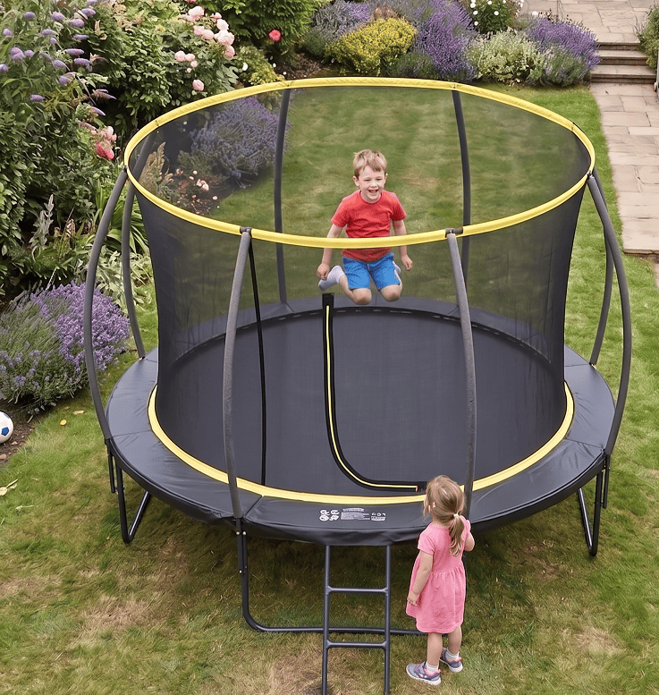 Big Foot Orbit 12ft Powder Coated Trampoline with Safety Enclosure Free Ladder Cover & Anchor Kit - Image 6