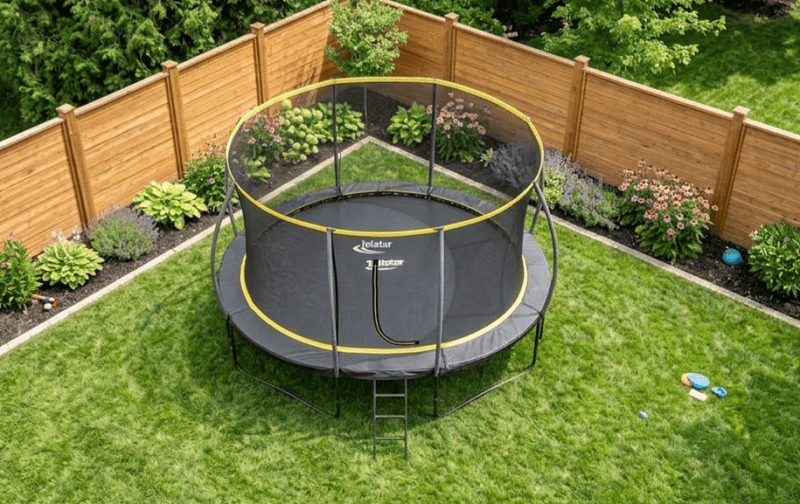 Big Foot Orbit 7x10ft Oval Trampoline With Safety Enclosure Free Ladder Cover & Anchor Kit - Image 12