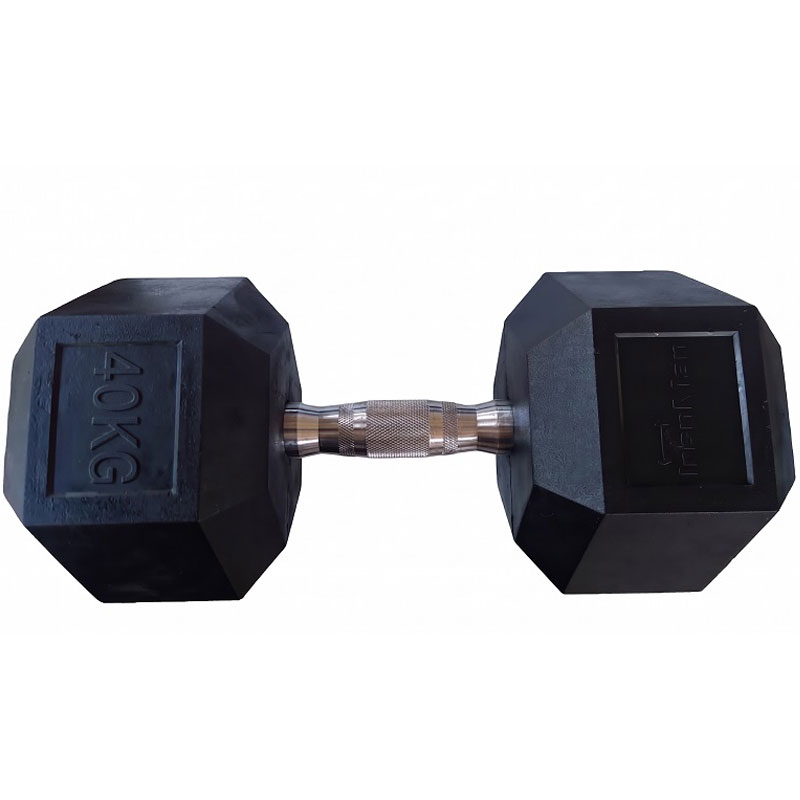 Ironman Rubber Coated Hex 40kg Dumbbell Pair - Image 3