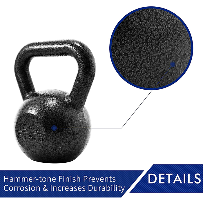 PROIRON Cast Iron Kettlebell Weight Exercise Home Fitness Workout Multi Gym 4KG - Image 4