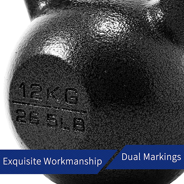 PROIRON Cast Iron Kettlebell Weight Exercise Home Fitness Workout Multi Gym 4KG - Image 6
