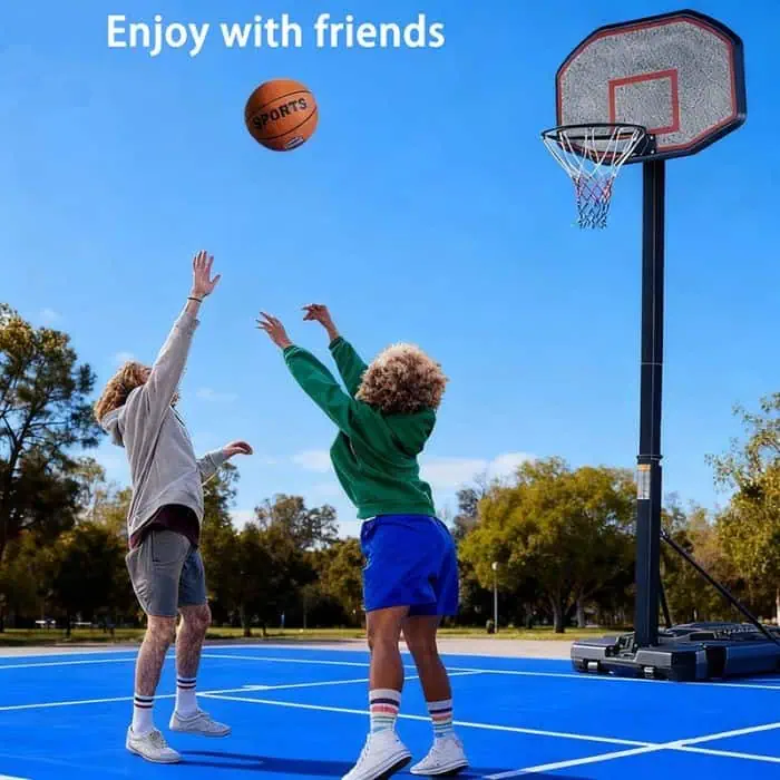 Basketball Stand Net Hoop Adjustable Portable With Free Basketball Ball & Pump - Image 4