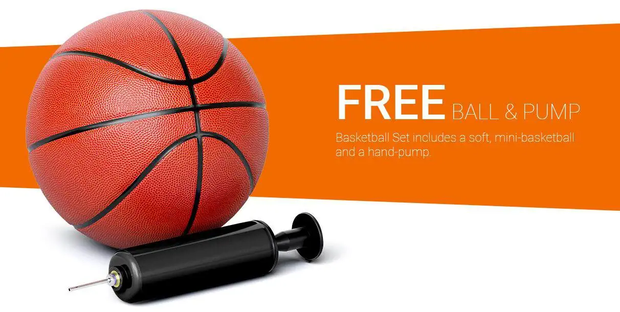 Basketball Stand Net Hoop Adjustable Portable With Free Basketball Ball & Pump - Image 5