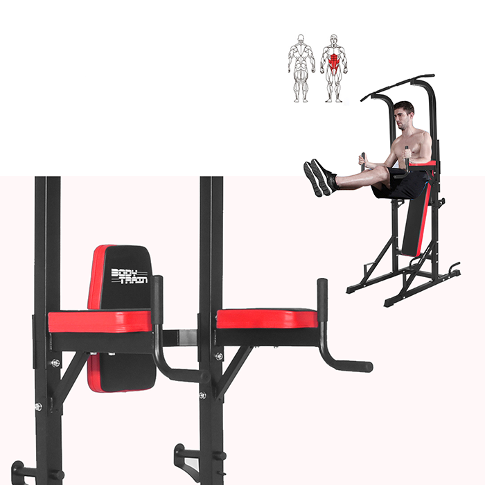 Power Tower Dip Station with Bench and Pull-Up Tower Bar Multi Range Exercise - Image 8