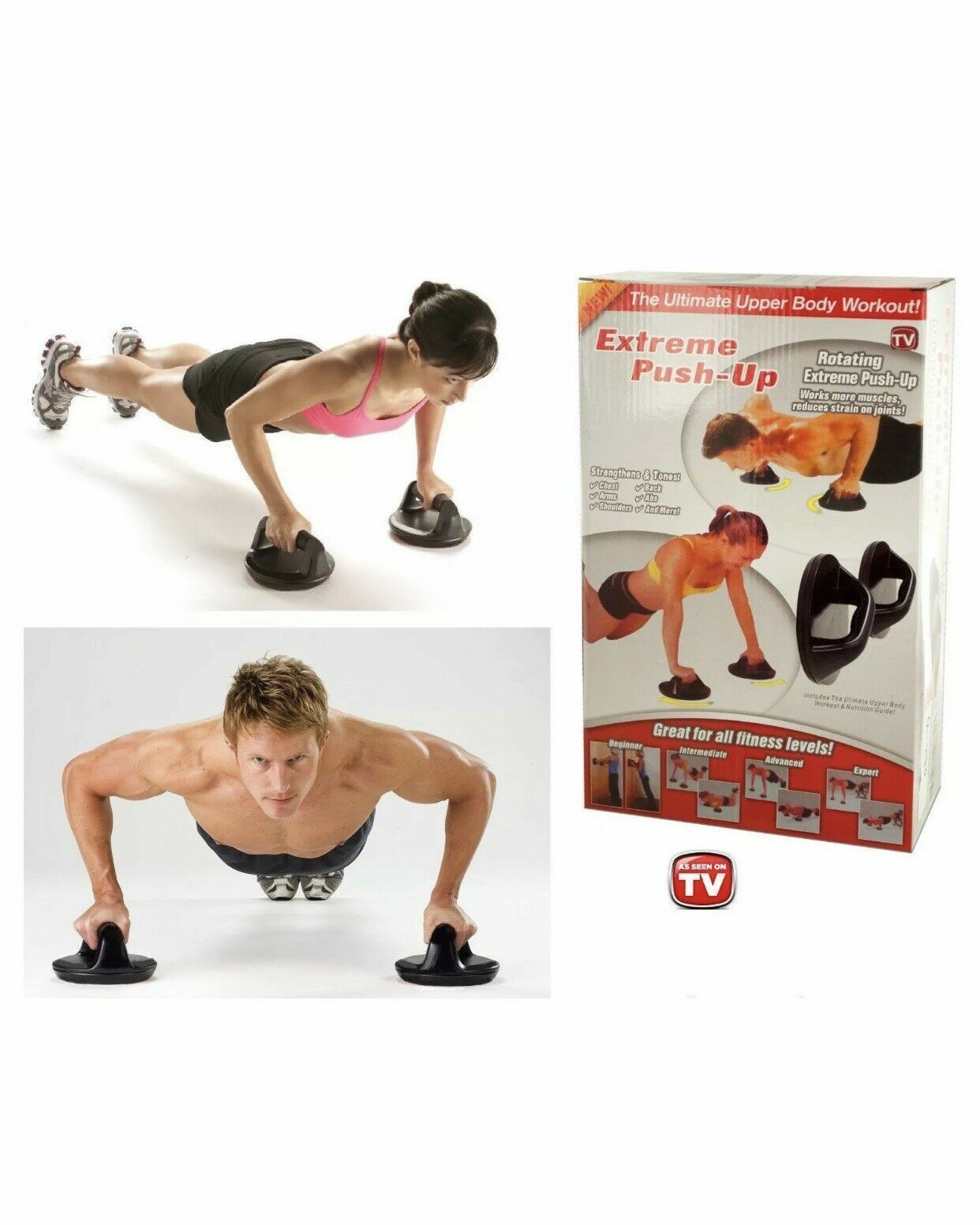 LifeGear Push Up Rotator Rotating Push Up Grips UK Stock ! Same Day Dispatch