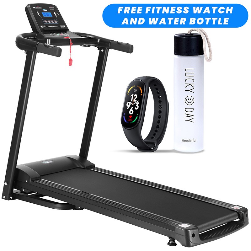 BodyTrain A7 Jet GT Folding Motorised Treadmill Free Fitness Watch & Water Bottl