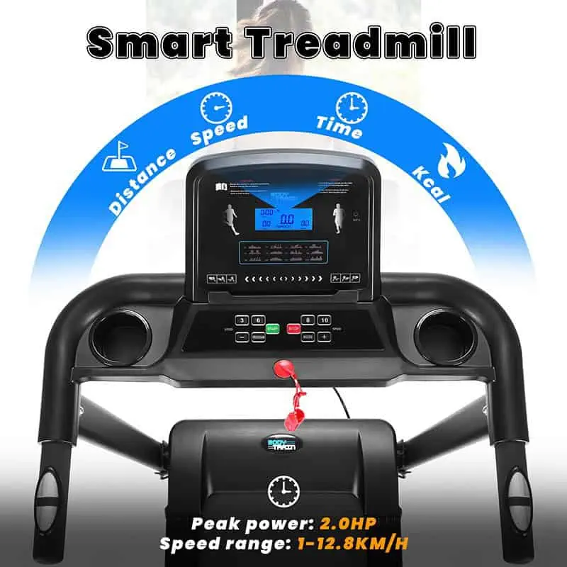 BodyTrain A7 Jet GT Folding Motorised Treadmill Free Fitness Watch & Water Bottl - Image 4