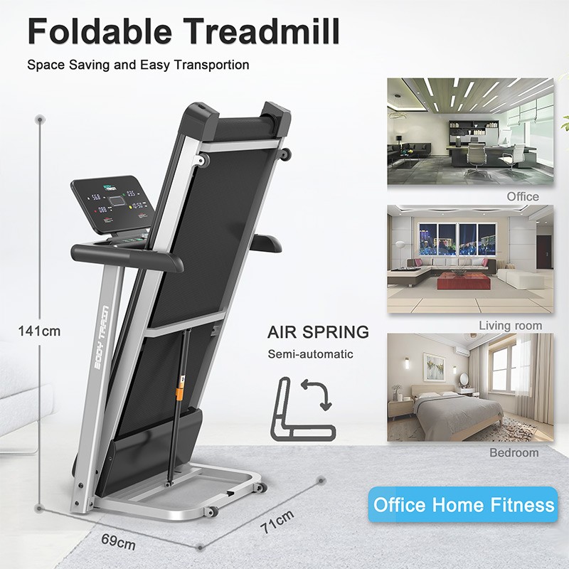 BodyTrain S9C Motorised Folding Bluetooth Treadmill - Image 3