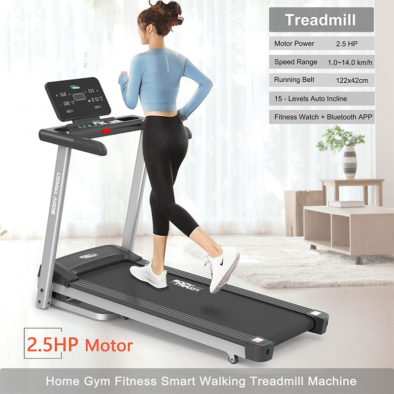 BodyTrain S9C Motorised Folding Bluetooth Treadmill - Image 4
