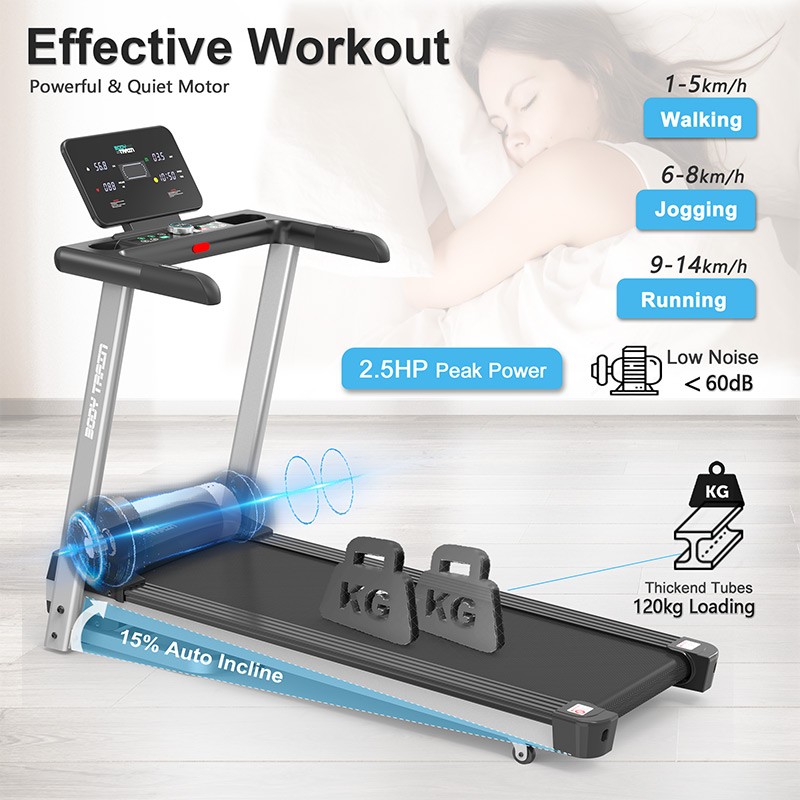BodyTrain S9C Motorised Folding Bluetooth Treadmill - Image 5