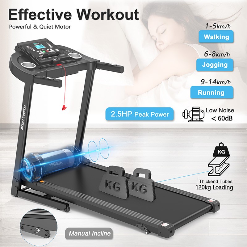 BodyTrain S600 Motorised Folding Bluetooth Treadmill - Image 5
