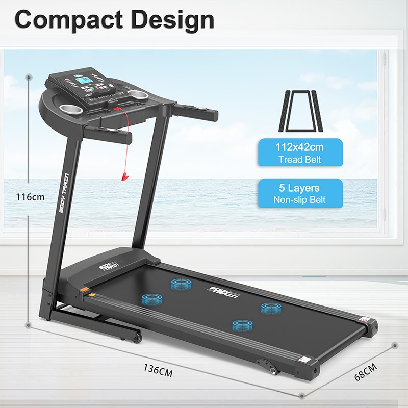 BodyTrain S600 Motorised Folding Bluetooth Treadmill - Image 6