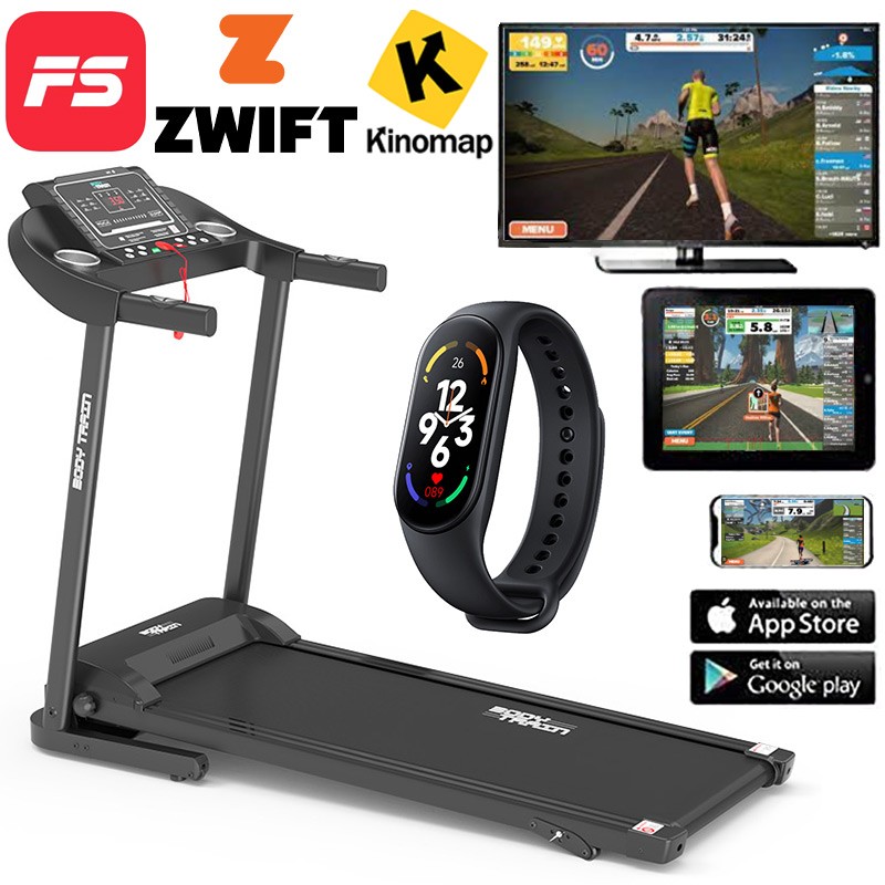 BodyTrain S105 Motorised Folding Bluetooth Treadmill - Image 2