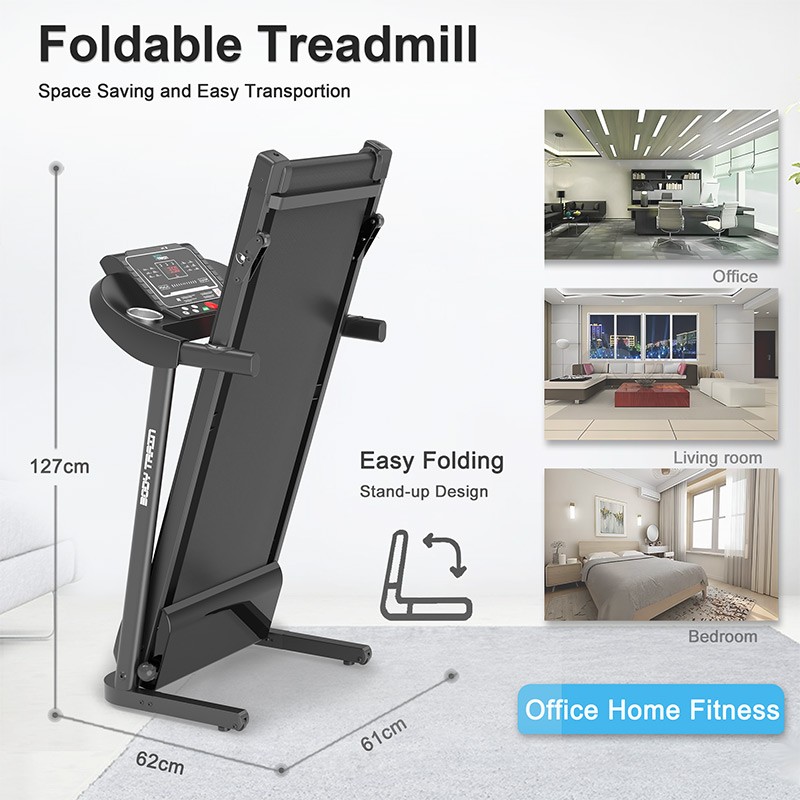 BodyTrain S105 Motorised Folding Bluetooth Treadmill - Image 4