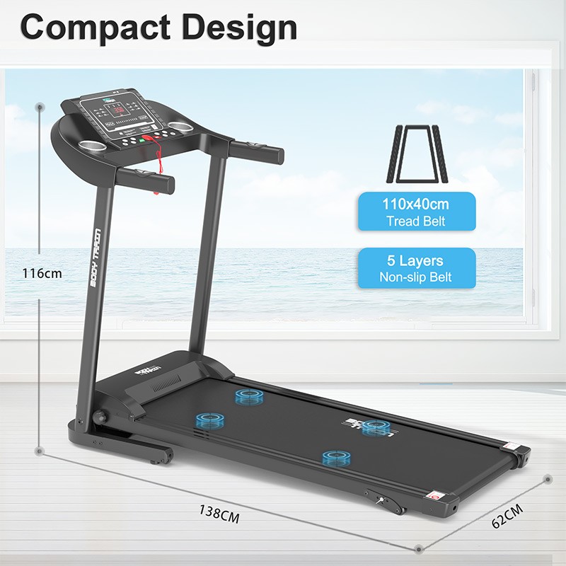 BodyTrain S105 Motorised Folding Bluetooth Treadmill - Image 7