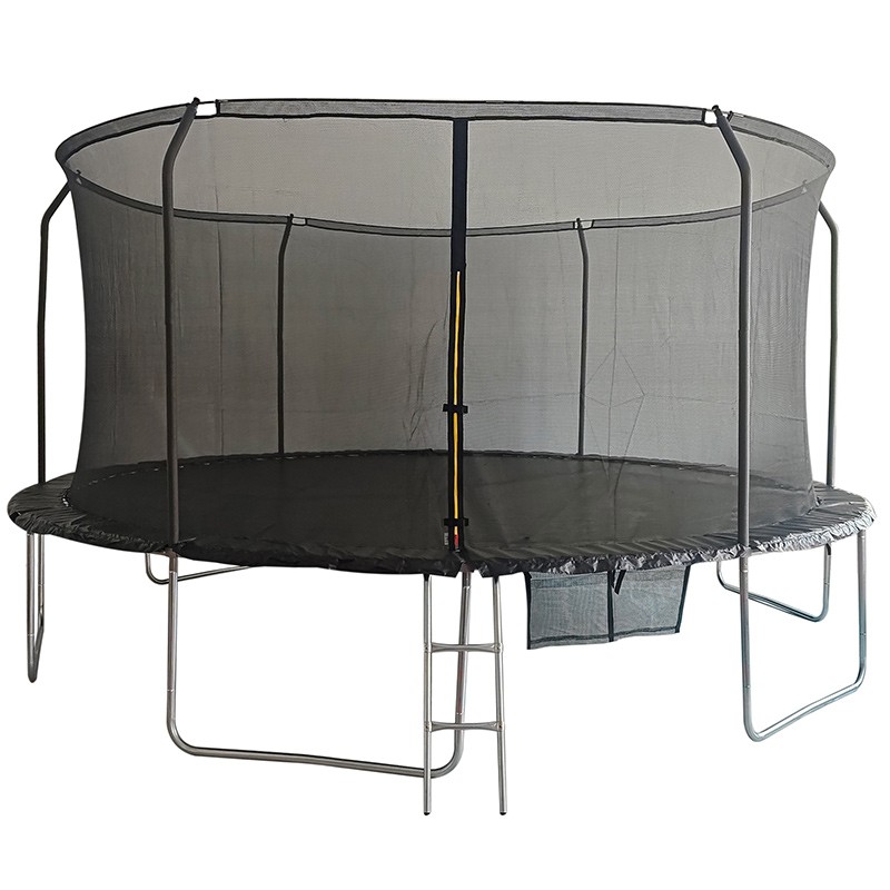 Big Air 16ft Trampoline & Enclosure Free Shoe Tidy & Ladder – Black - Image 2
