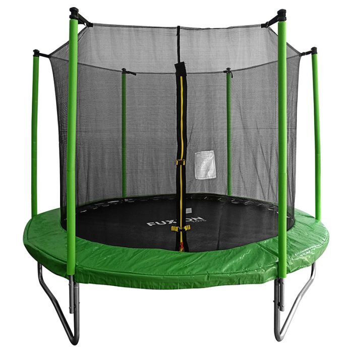 Velocity 8ft Trampoline and Safety Enclosure Free Ladder and Basketball Hoop - Image 3