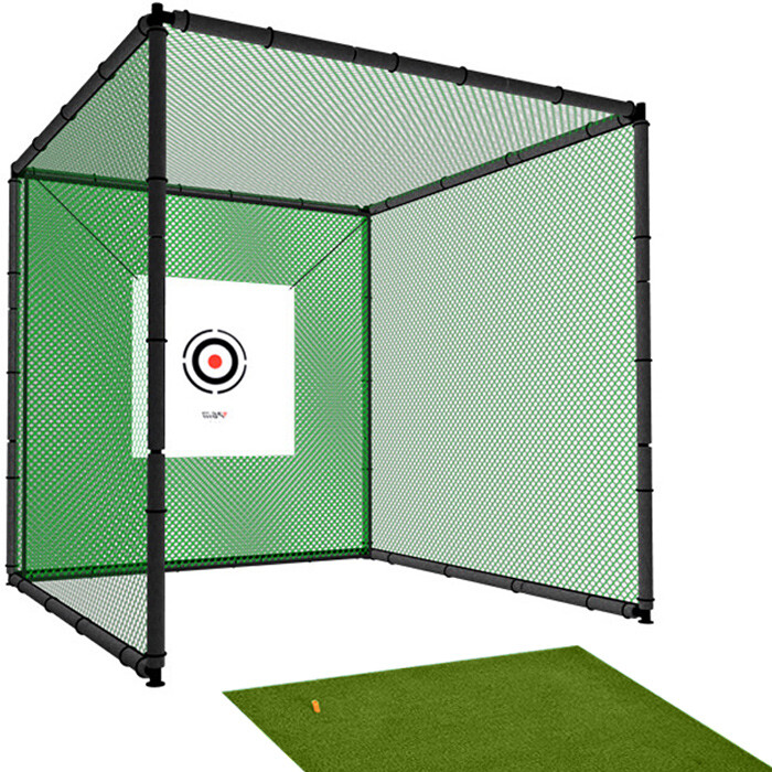 Hillman PGM 3m Heavy Duty Golf Practice Cage and Large Deluxe Practice Mat Packa