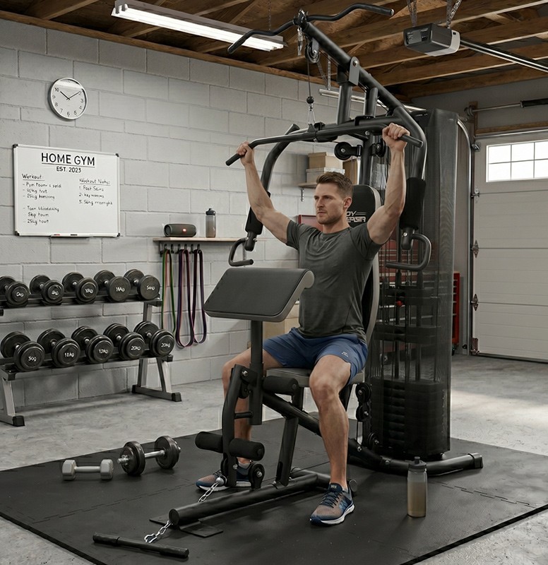 BodyTrain ES-422 Single Station Home Multi Gym 45kg Weight Stack - Image 2