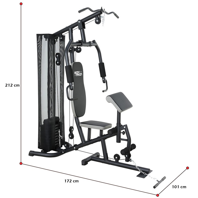 BodyTrain ES-422 Single Station Home Multi Gym 45kg Weight Stack - Image 4