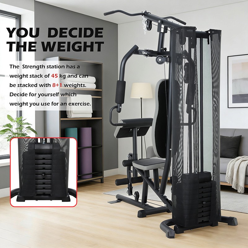 BodyTrain ES-422 Single Station Home Multi Gym 45kg Weight Stack - Image 7