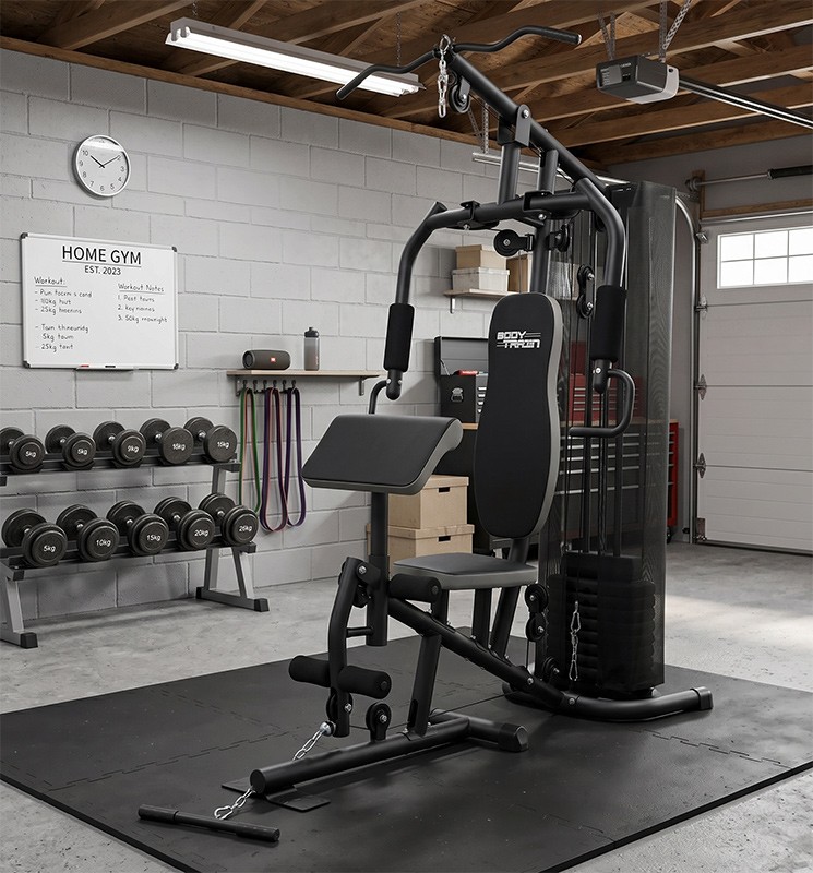 BodyTrain ES-422 Single Station Home Multi Gym 65kg Weight Stack - Image 2