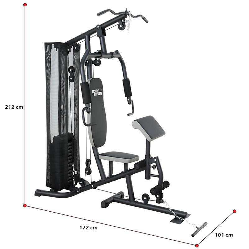 BodyTrain ES-422 Single Station Home Multi Gym 65kg Weight Stack - Image 4