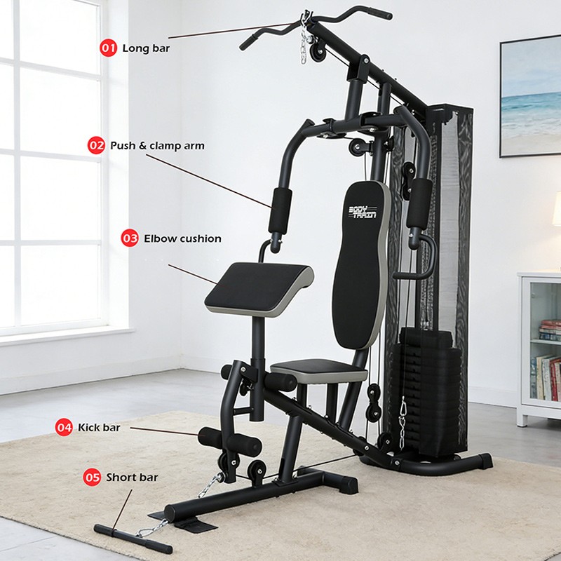 BodyTrain ES-422 Single Station Home Multi Gym 65kg Weight Stack - Image 5