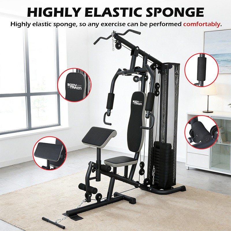 BodyTrain ES-422 Single Station Home Multi Gym 65kg Weight Stack - Image 9