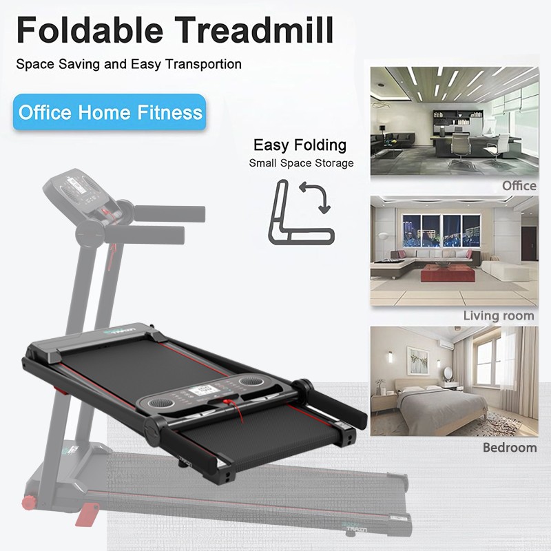 BodyTrain T-118 Motorised Folding Bluetooth Treadmill - Image 3
