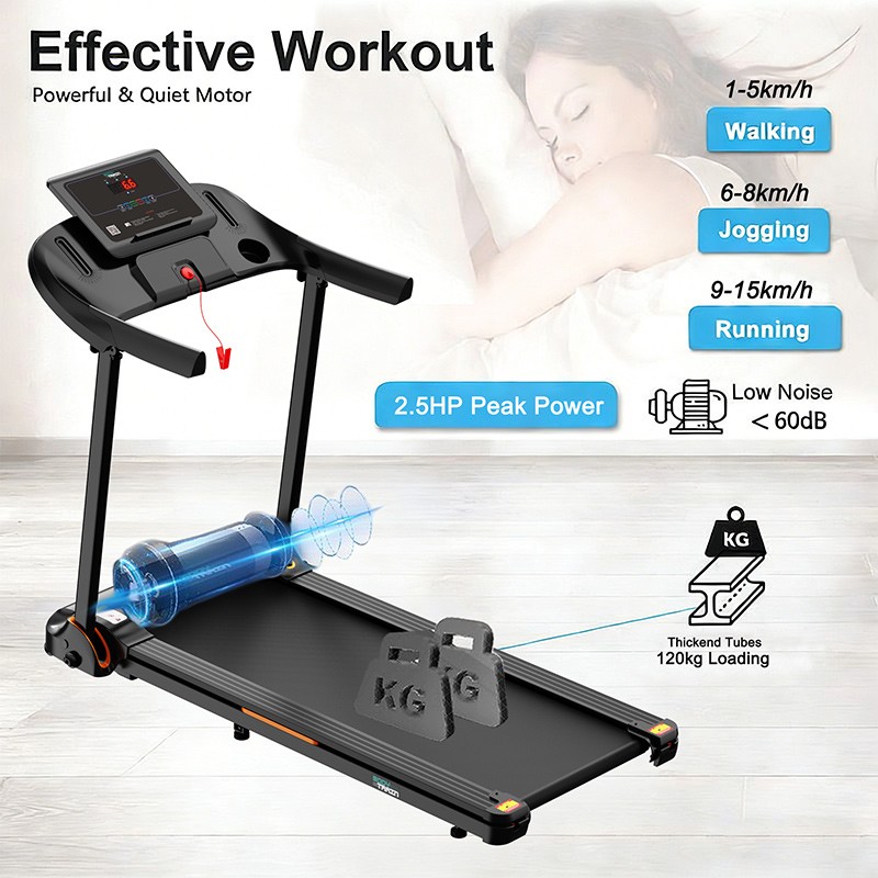 BodyTrain T150 Motorised Folding Bluetooth Treadmill - Image 3