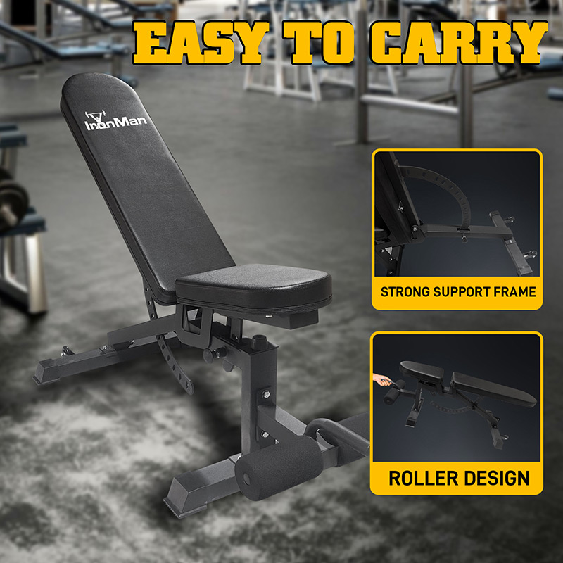 Ironman Professional Weight Training Bench & 30kg Pump Barbell Set - Image 4