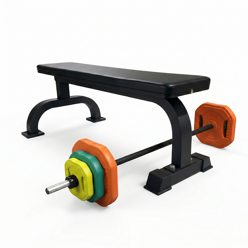 IronMan Flat Weight Training Bench & 20kg Pump Barbell Set - Image 2